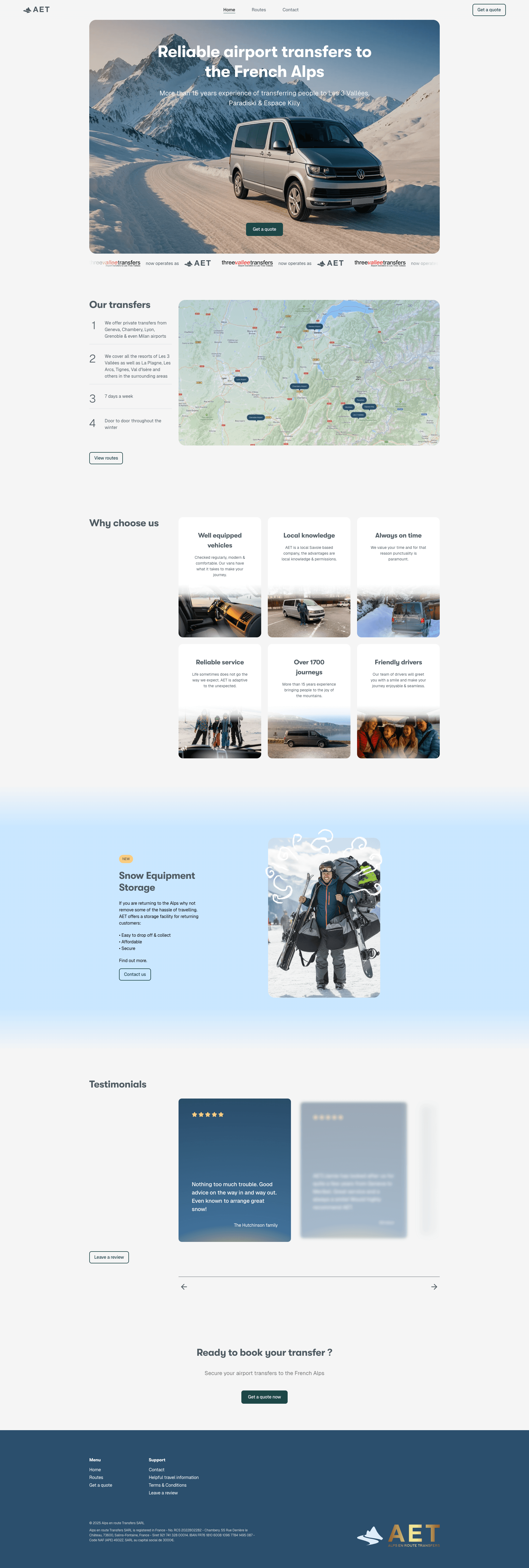 AET home page full design